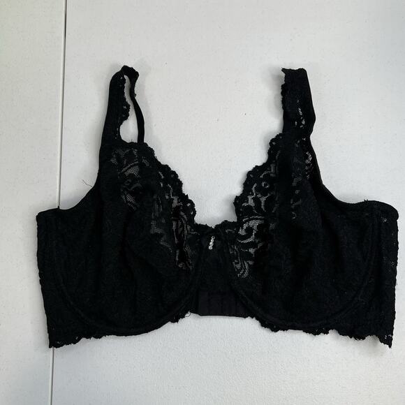 Smart And Sexy 40DD Bra Signature Lace Unlined Underwire In Black SA964 - Picture 3 of 16